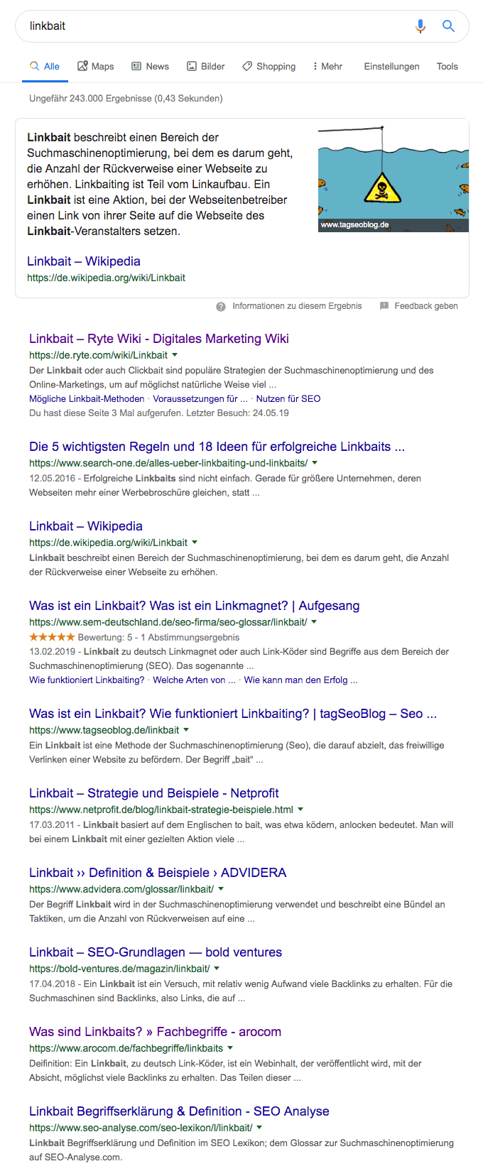 serp keyword finden seo text
