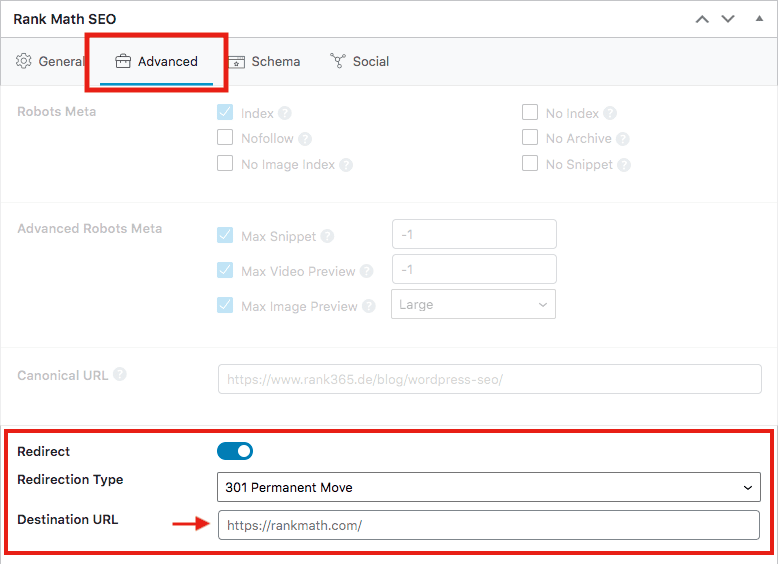 WordPress SEO-Plugin Weiterleitungen / Redirects einrichten