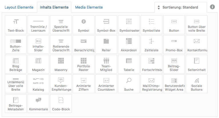 WordPress Theme Enfold, Layout Builder