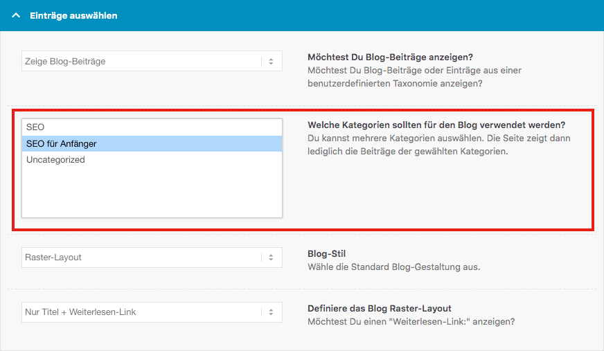WordPress Widget: ausgewählte Blogbeiträge anzeigen