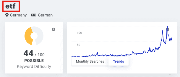 keyword eigenschaft: trend (beispiel 3)