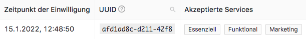 dokumentation der einwilligungen beim real cookie banner plugin