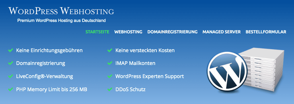 wp-webhosting - wordpress hosting anbieter