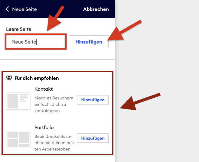 jimdo website neue seite hinzufügen erstellen (3)