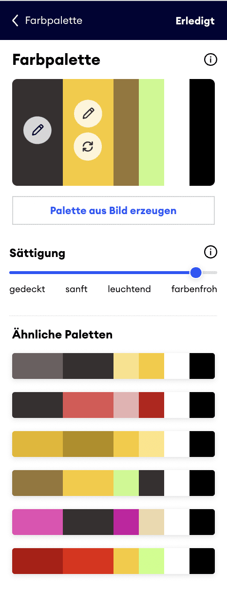 jimdo website design farben farbpalette anpassen