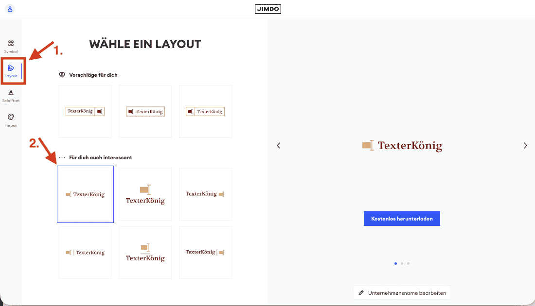 jimdo logo erstellen - schritt 8