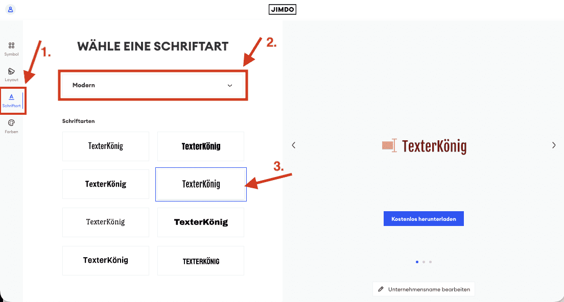 jimdo logo erstellen - schritt 9