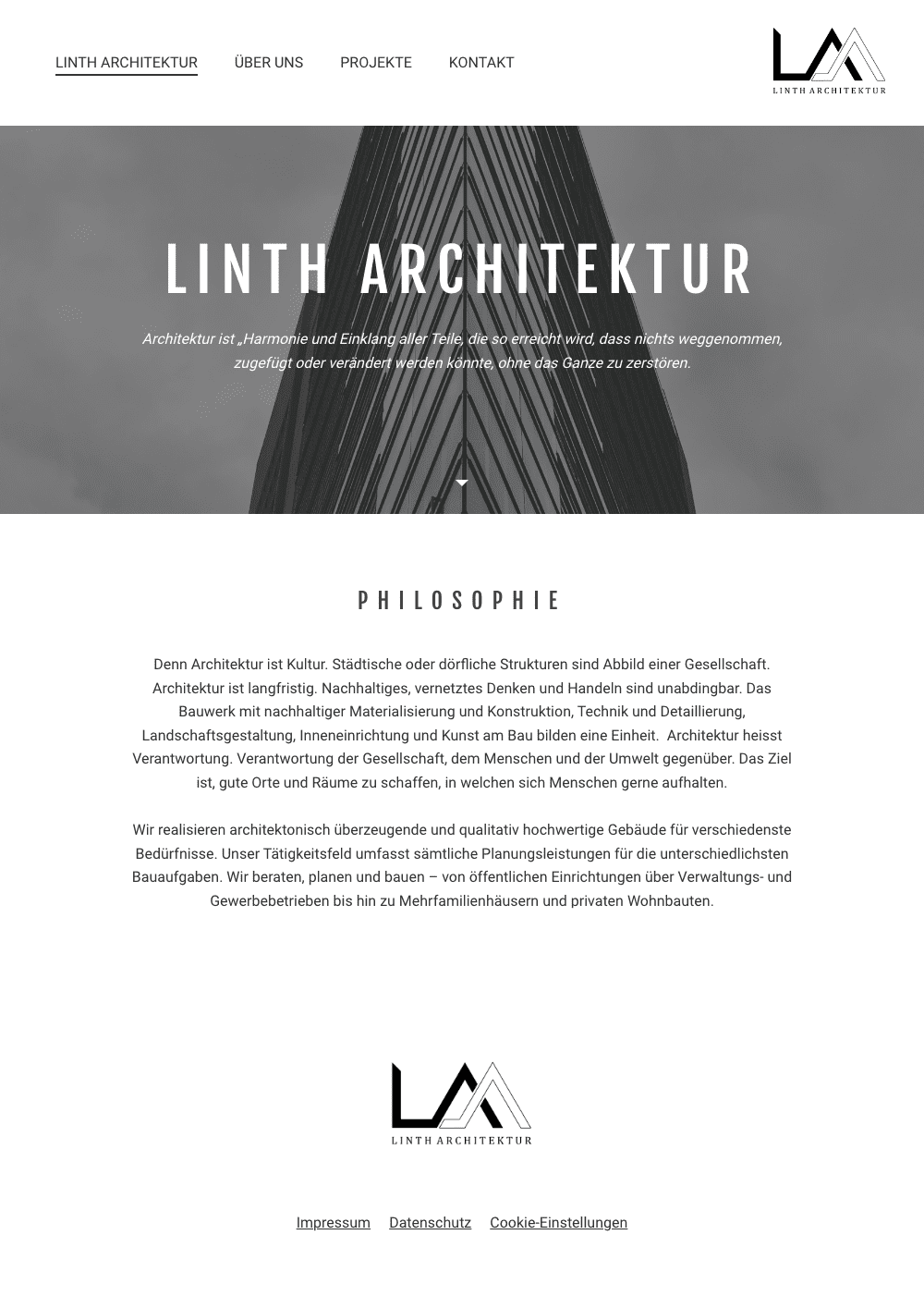 jimdo beispiel website architekt