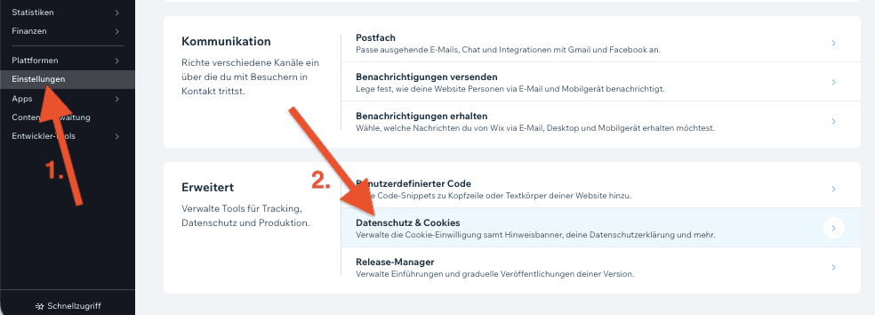 Wix Cookie Banner hinzufügen (1)