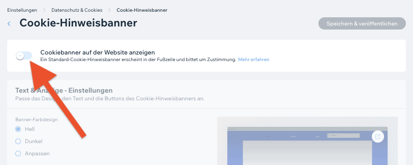 Wix Cookie Banner hinzufügen (3)