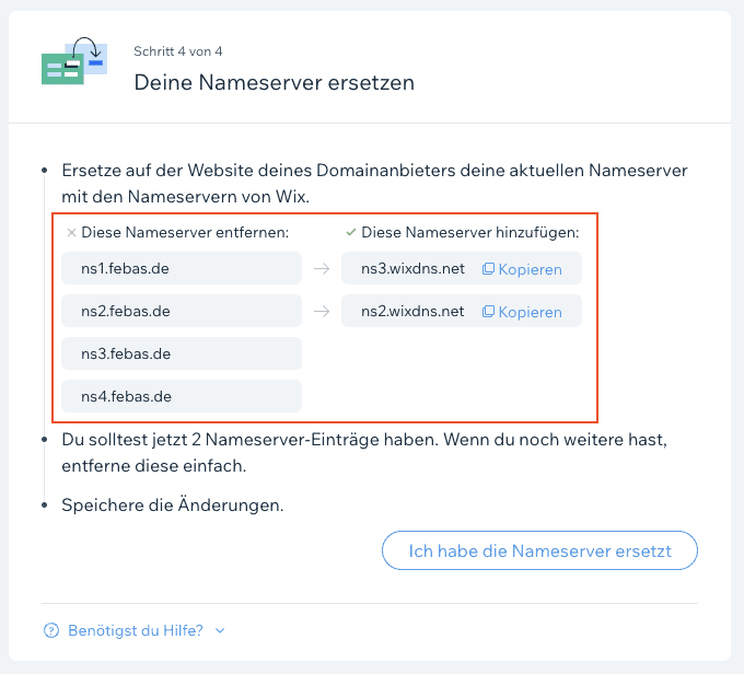 Wix externe Domain verbinden - Anleitung (8)