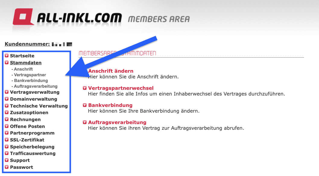 ALL-INKL Vertragsverwaltung MembersArea