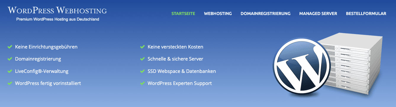 wp-webhosting - wordpress hosting anbieter